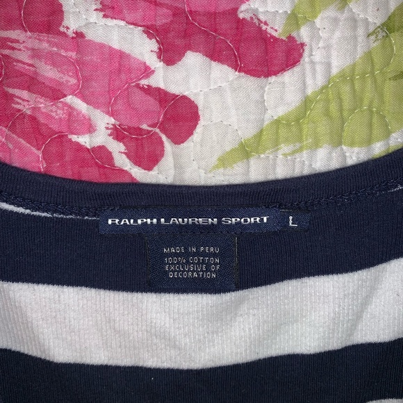 Ralph Lauren navy striped tank top (L) - Picture 2 of 5